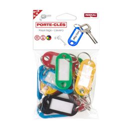 RESKAL Porte-clés avec anneau, diamètre: 18 mm, assorti