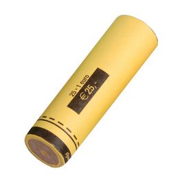 RESKAL Tube à monnaie pour pièce Euro, papier, 25 x 1 EUR
