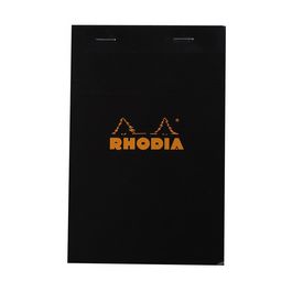 RHODIA Bloc agrafé No. 14, 110 x 170, quadrillé 5x5, noir