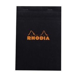 RHODIA Bloc agrafé No. 16, format A5, quadrillé 5x5, noir