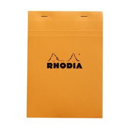 RHODIA Bloc agrafé No. 16, format A5, quadrillé 5x5, orange