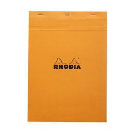 RHODIA Bloc agrafé No. 18, format A4, quadrillé 5x5, orange