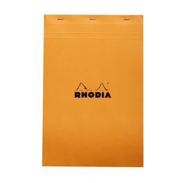 RHODIA Bloc agrafé No. 19, format A4+, quadrillé 5x5, orange