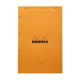 RHODIA Bloc agrafé No. 20, format A4+, Seyès, orange