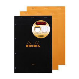 RHODIA Bloc agrafé No. 20, format A4+, quadrillé, lot de 3