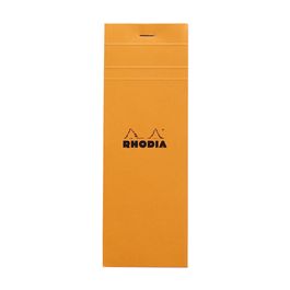 RHODIA Bloc agrafé No. 8, 74 x 210 mm, quadrillé 5x5, orange