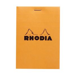RHODIA Bloc agrafé No.12, 85 x 120 mm, quadrillé 5x5, orange
