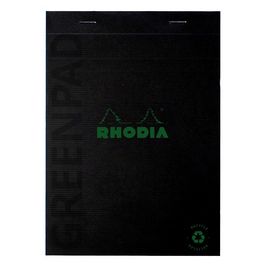 RHODIA Bloc-notes GREENPAD, A4+, ligné, noir