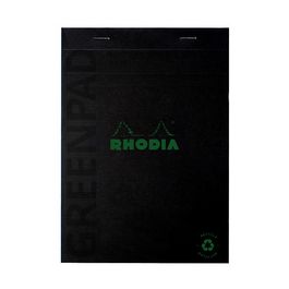 RHODIA Bloc-notes GREENPAD, A5, quadrillé, noir