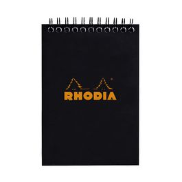 RHODIA Bloc spiralé No. 13, format A6, pointillé dot, noir