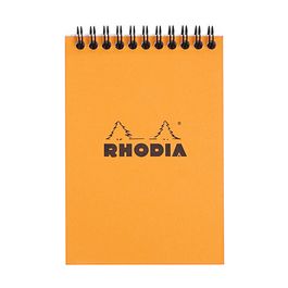 RHODIA Bloc spiralé No. 13, format A6, quadrillé 5x5, orange