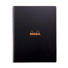 RHODIA Cahier à spirale "Note Book", A4+, ligné, noir