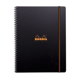 RHODIA Cahier à spirale "Pro Book", A4+, quadrillé, noir
