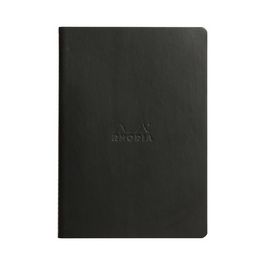 RHODIA Carnet piqûre textile RHODIARAMA, A5, ligné, noir