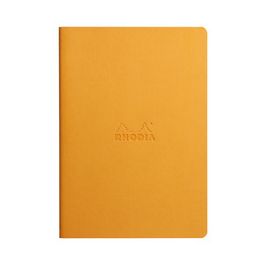 RHODIA Carnet piqûre textile RHODIARAMA, A5, ligné, orange