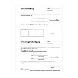 RNK Verlag Formulaire "demande de congé", bloc, format A5