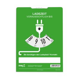 RNK Verlag Parkscheibe mit Ladescheibe, Karton, blau/grün