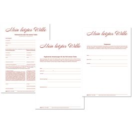 RNK Verlag Vordruck Testament "Mein letzter Wille"