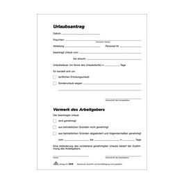 RNK Verlag Vordruck "Urlaubsantrag", Block, SD, DIN A5
