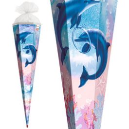 ROTH Schultüte "Delfine", eckig, 850 mm