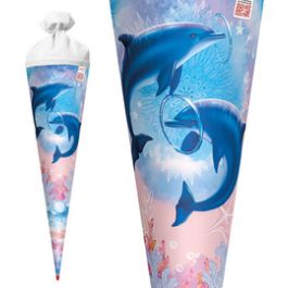 ROTH Schultüte "Delfine", rund, 700 mm