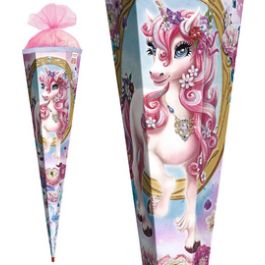 ROTH Schultüte "Einhorn Beauty", eckig, 850 mm, Glitter