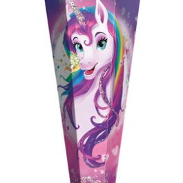 ROTH Schultüte "Einhornportrait, rund, 700 mm, Glitter