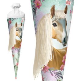 ROTH Schultüte "Pferd Bella", rund, 700 mm, mit Wollmähne