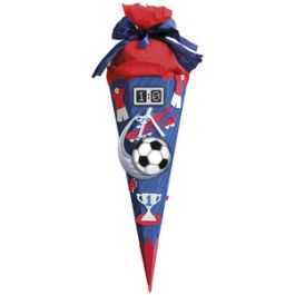 ROTH Schultüten-Bastelset "Soccer blau/weiß", 6-eckig, 680mm