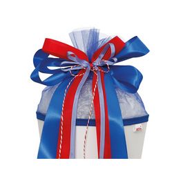 ROTH Schultütenschleife "Blue Berry", blau / rot