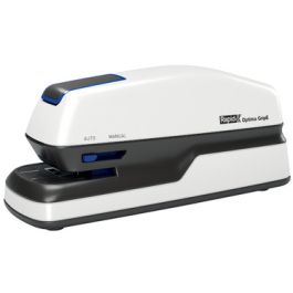 Rapid Agrafeuse électrique Optima GripE, blanc/gris/bleu