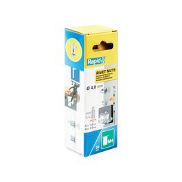 Rapid Écrou à sertir M4, en acier, dans une boîte en carton