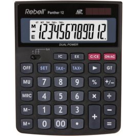 Rebell Calculatrice de bureau Panther 12, noir