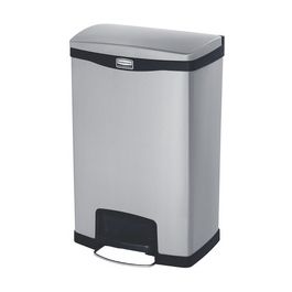 Rubbermaid Collecteur à pédale Slim Jim, en métal, 50 litres