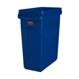 Rubbermaid Collecteur de déchets Slim Jim, 60 litres, bleu
