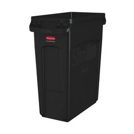 Rubbermaid Collecteur de déchets Slim Jim, 60 litres, noir