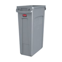 Rubbermaid Collecteur de déchets Slim Jim, 87 litres, gris