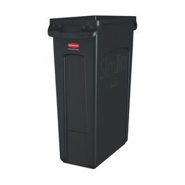 Rubbermaid Collecteur de déchets Slim Jim, 87 litres, noir