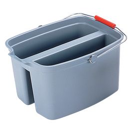 Rubbermaid Seau double, 18 litres, PP, gris