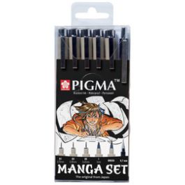 SAKURA Kit Manga PIGMA, étui de 6