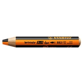 STABILO Crayon multi-talents woody 3en1 duo, orange/noir