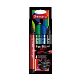 STABILO Feutre Pen 68 MAX, étui de 4 ARTY