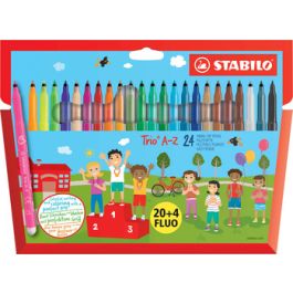 STABILO Feutre Trio A-Z, étui carton de 24, PACK SPECIAL