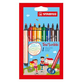 STABILO Feutre Trio Scribbi, étui en carton de 8