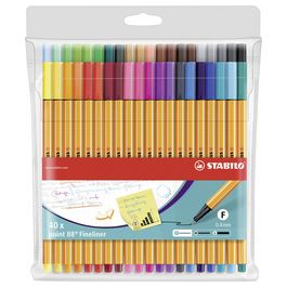 STABILO Feutre à pointe fine point 88, étui plastique de 40