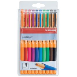 STABILO Stylo à encre gel pointVisco, étui plastique de 10