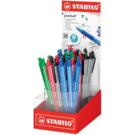 STABILO Stylo bille pointball colorful, présentoir de 38