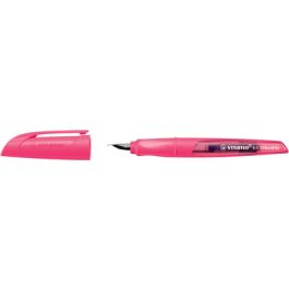 STABILO Stylo plume EASYbuddy FLUO M, pour droitiers, rose