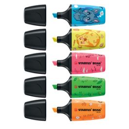 STABILO Surligneur BOSS MINI Animal Vibes, présentoir de 50