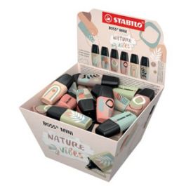STABILO Surligneur BOSS MINI Naturevibes, présentoir de 50